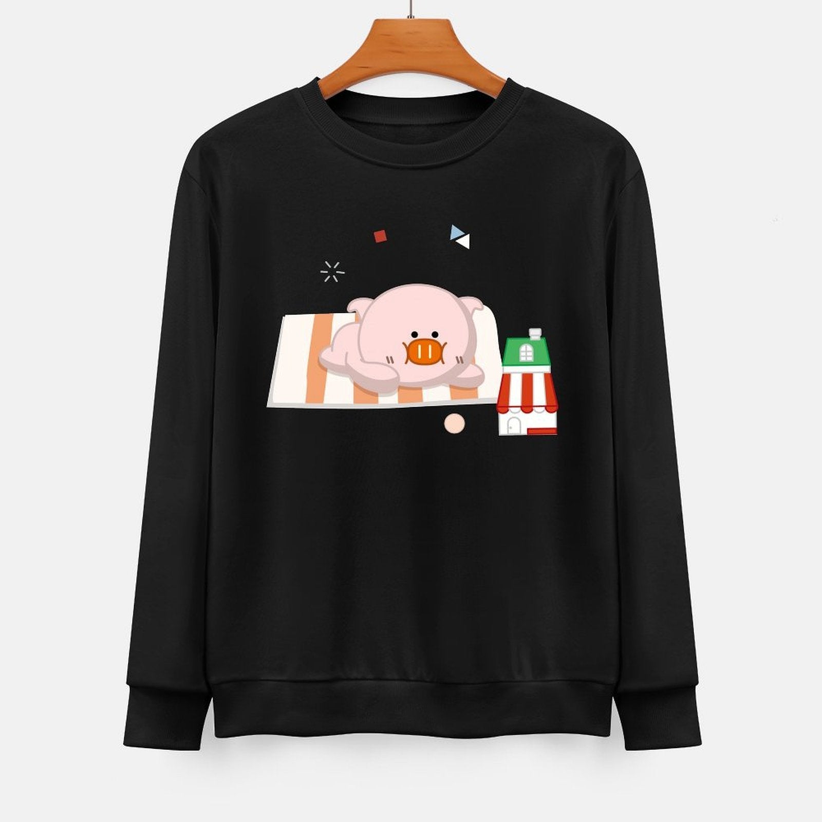 Front Patterned Long Sleeve TopSoft SimpleFit